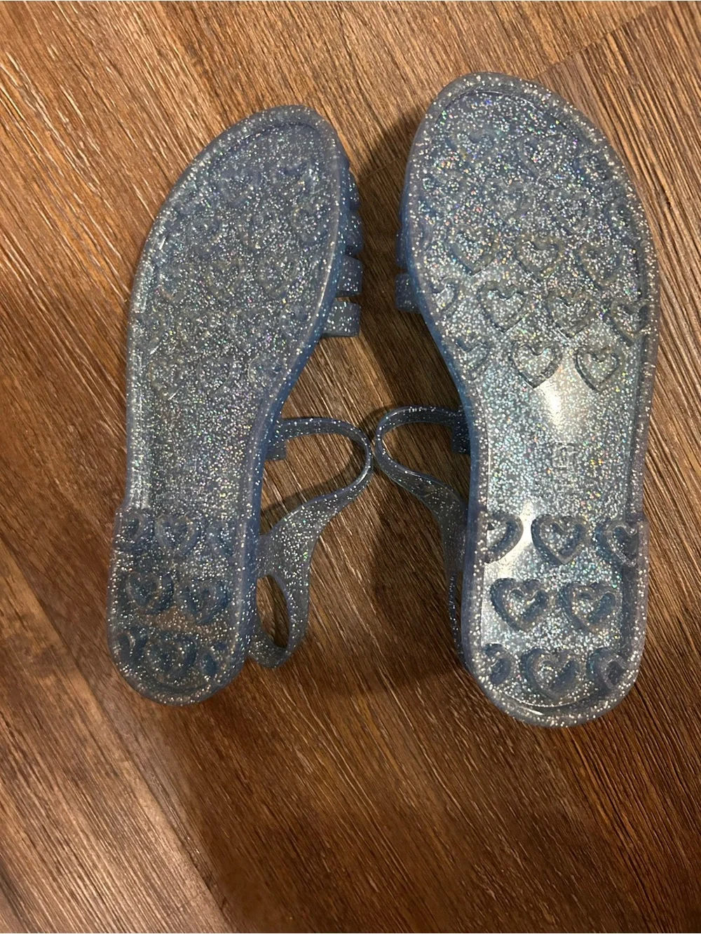Old Navy Sparkle Blue Jelly Sandals ( Kids)